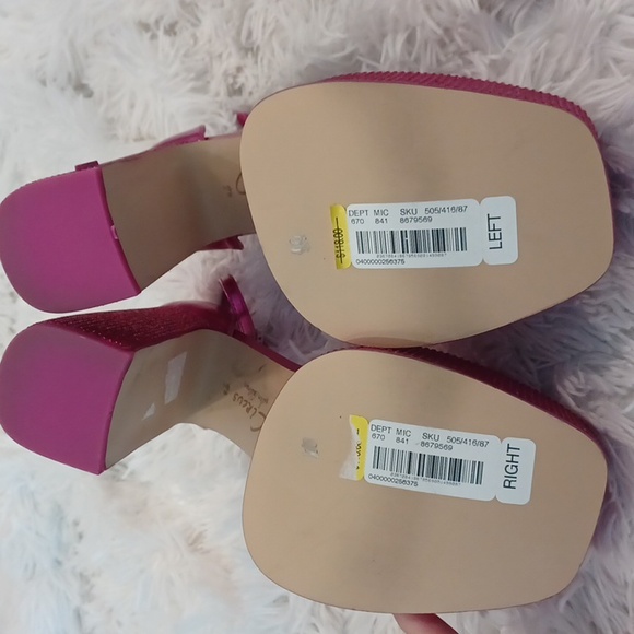 Circus NY Sam Edelman Womens Bailey Jewel Pink Platform Heels Shoes SZ 9.5 - Picture 14 of 16